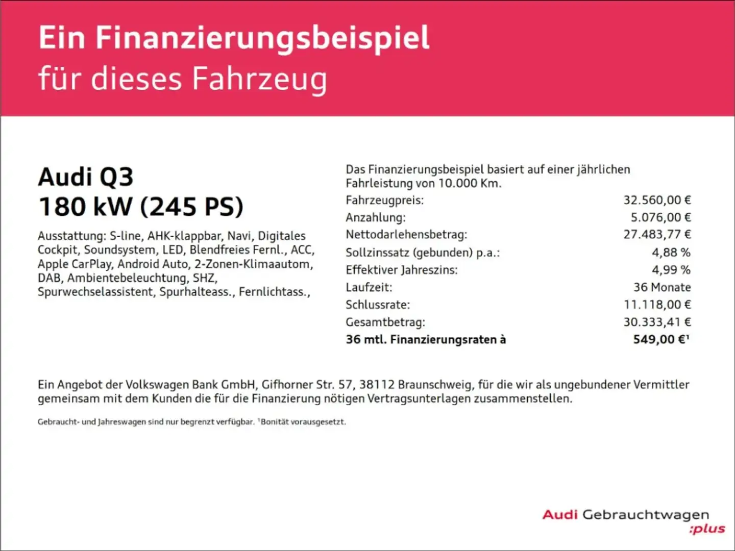 Audi Q3 Sportback S line 45 TFSI e MMI AHK VIRTUAL Negro - 2