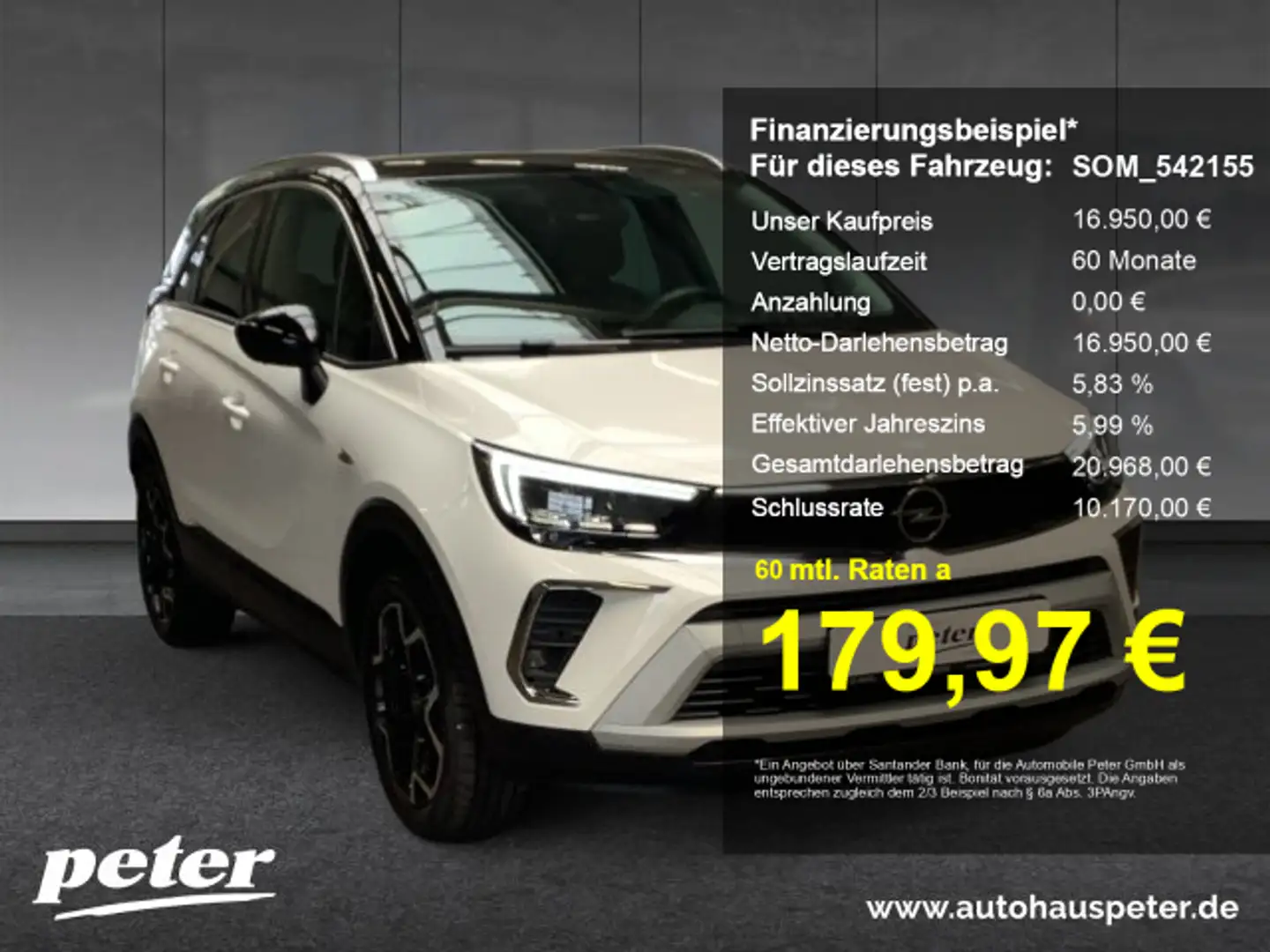 Opel Crossland Crossland 1.2 Turbo GS Line Klimaautomatik (BDK) Weiß - 1