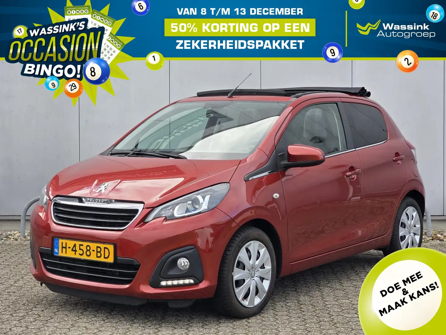 Peugeot 108 1.0 72pk 5D TOP! Active | Airconditioning | Elektr Roşu - 1