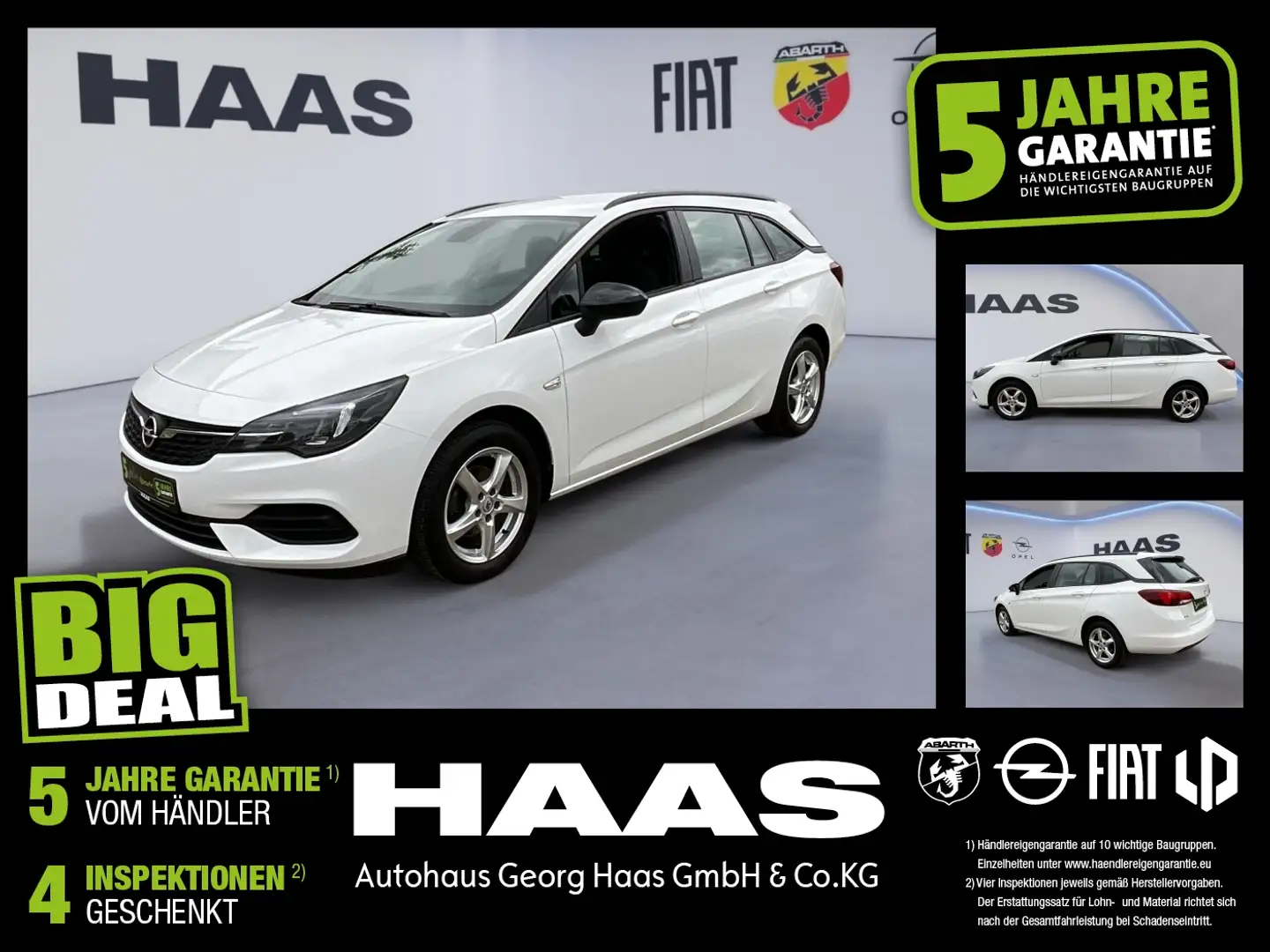 Opel Astra K Sports Tourer 1.2 Turbo Klima, Bluetooth Blanc - 1