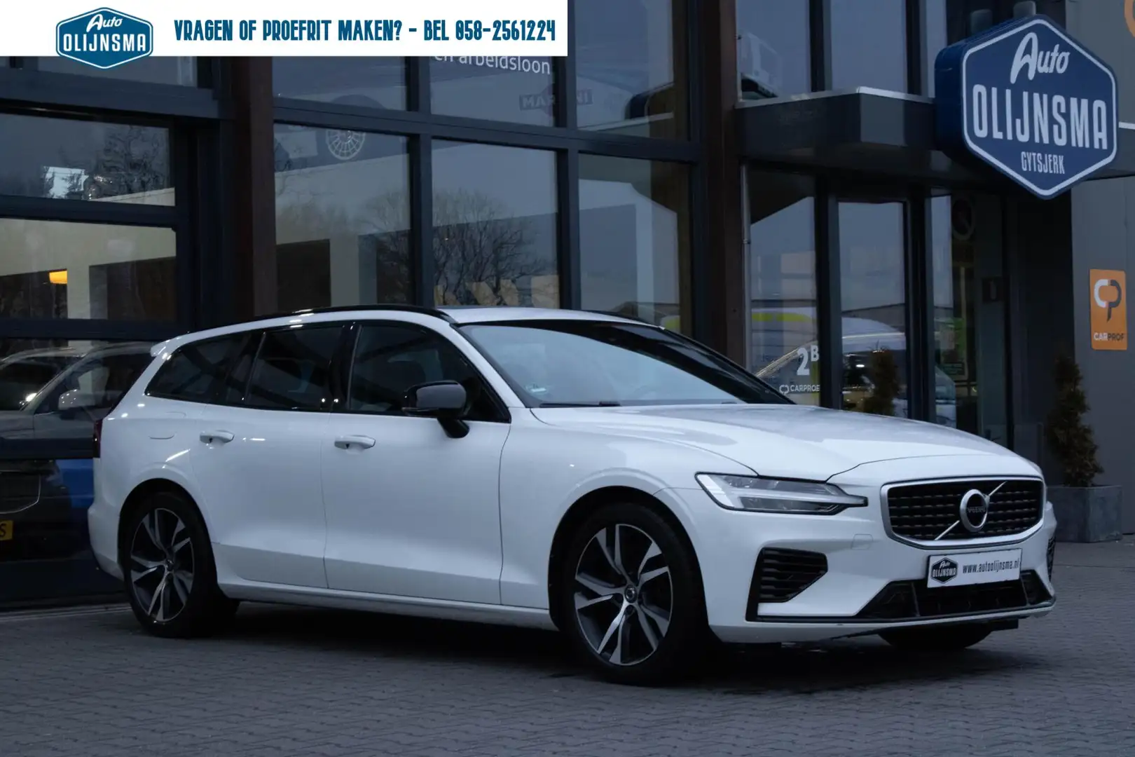 Volvo V60 2.0 T8 AWD R-Design|Trekhaak|Leder|Memory Weiß - 1