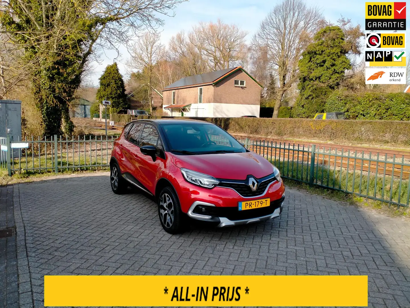 Renault Captur 0.9 TCe Intens Navi pdc cam LED trekhaak lage Km A Rouge - 1