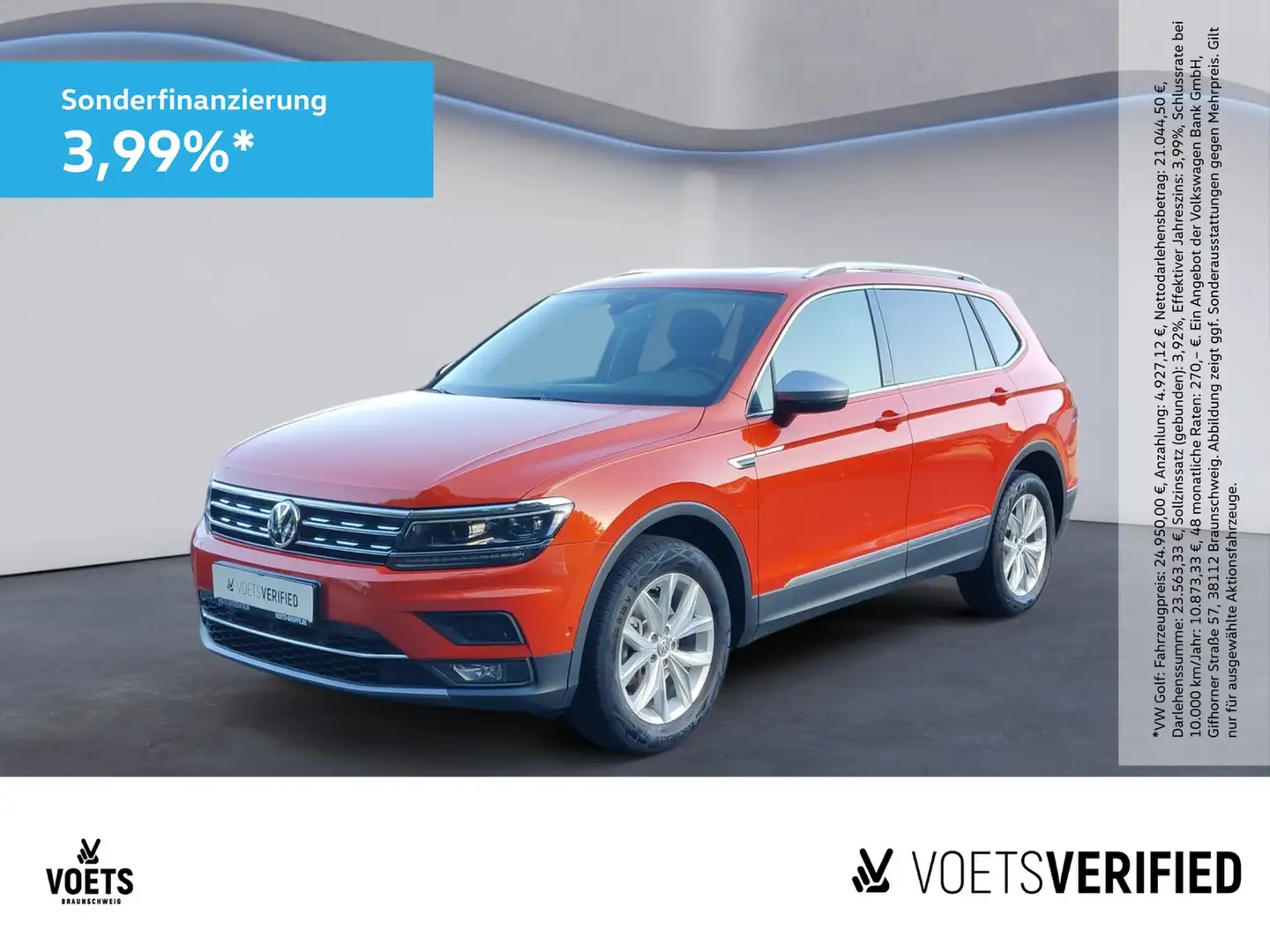 Volkswagen Tiguan Allspace Highline 1.5 TSI DSG PANO+LED+ACC Orange - 1