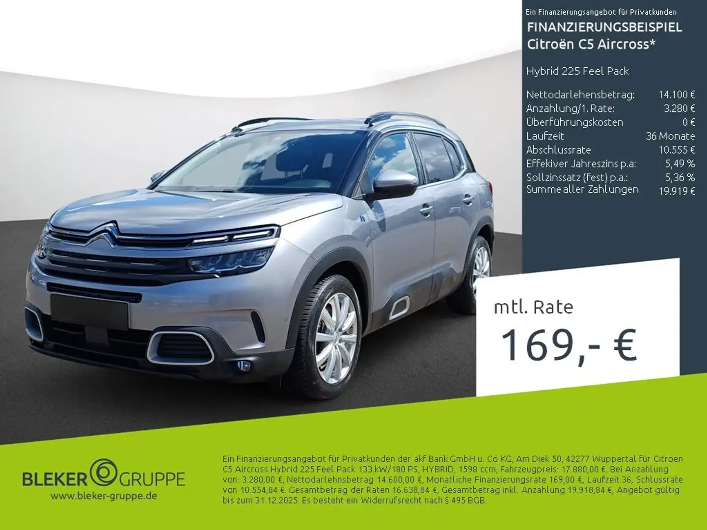 Citroen C5 Aircross Hybrid 225 Feel Pack Gris - 1