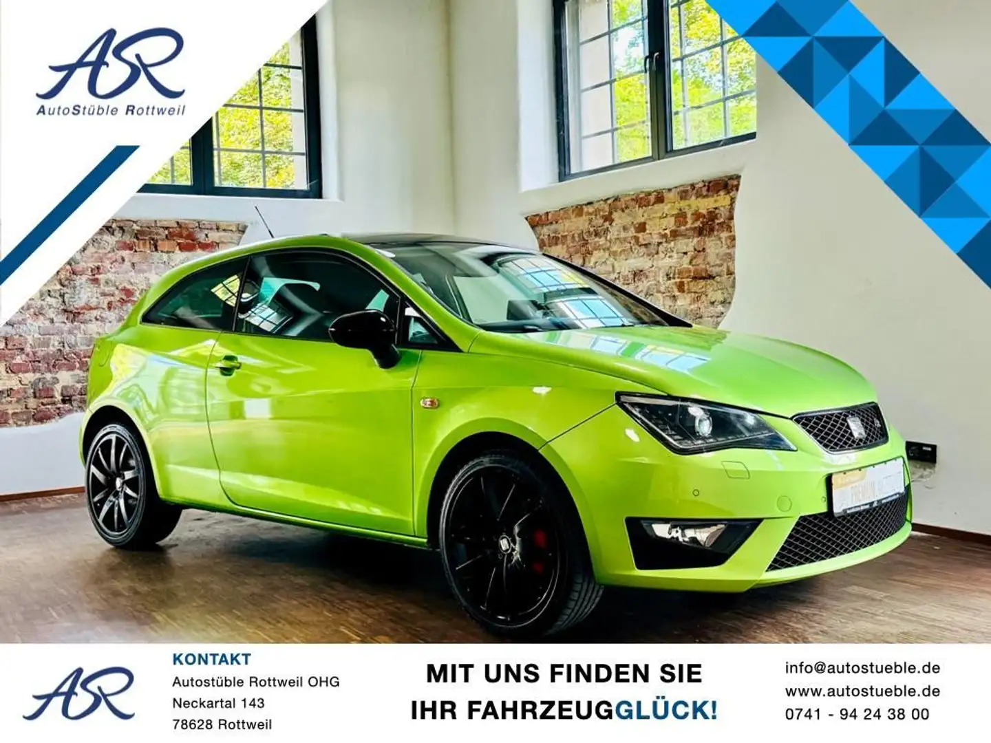 SEAT Ibiza SC FR 1.4 TSI Xenon Pano Kamera Alcantara Grün - 1