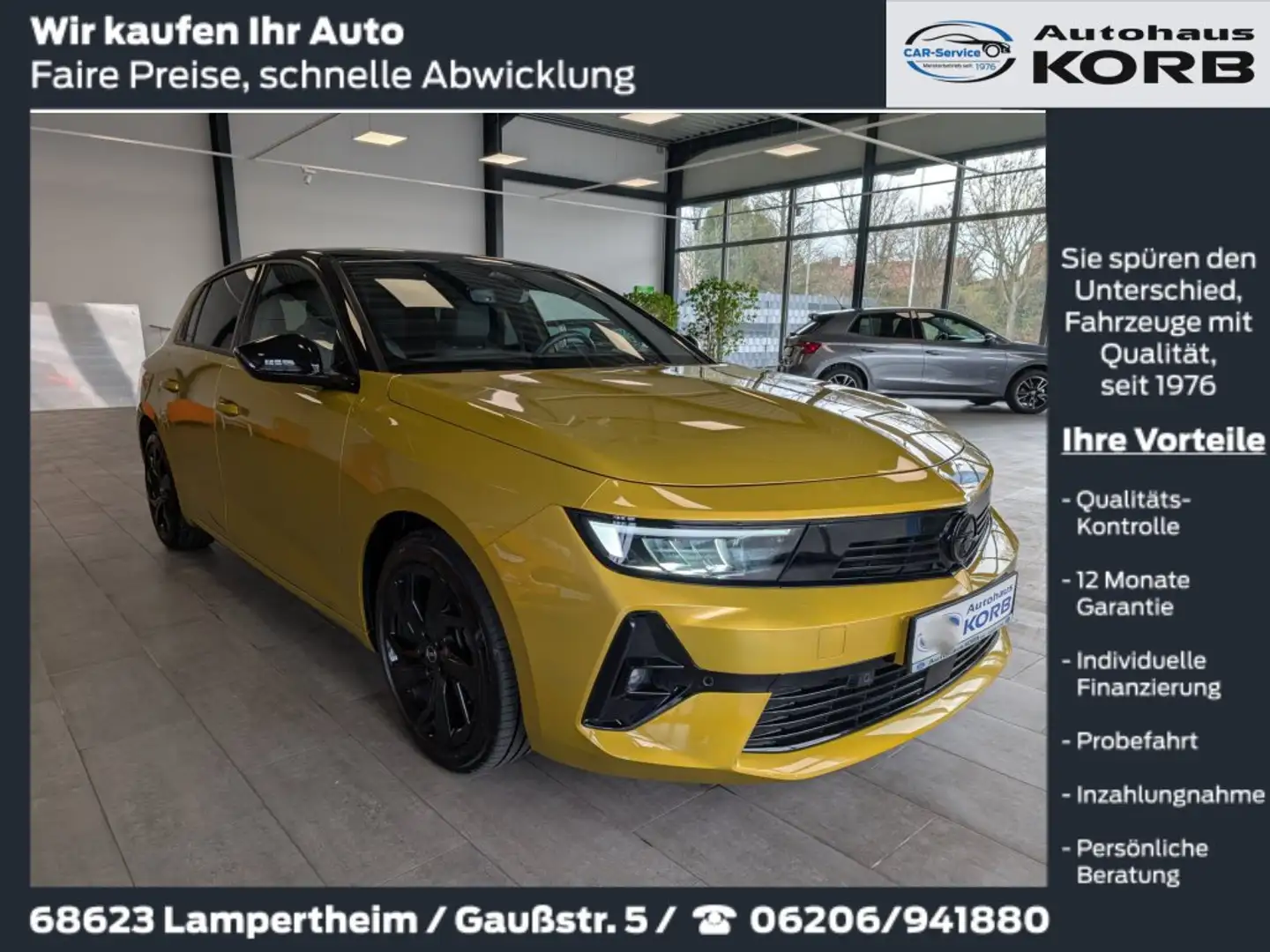 Opel Astra 1.2 Turbo Automatik GS Line, Garantie Gelb - 1