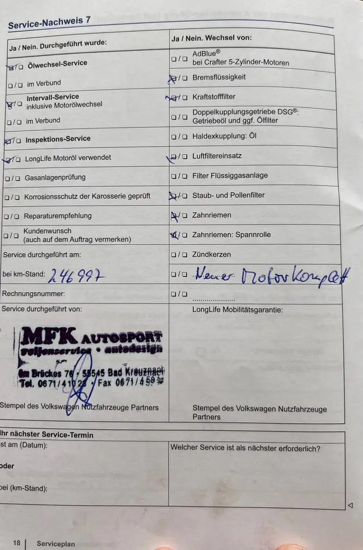 Volkswagen Crafter Crafter 35 BiTDI Motor 51000km Weiß - 2