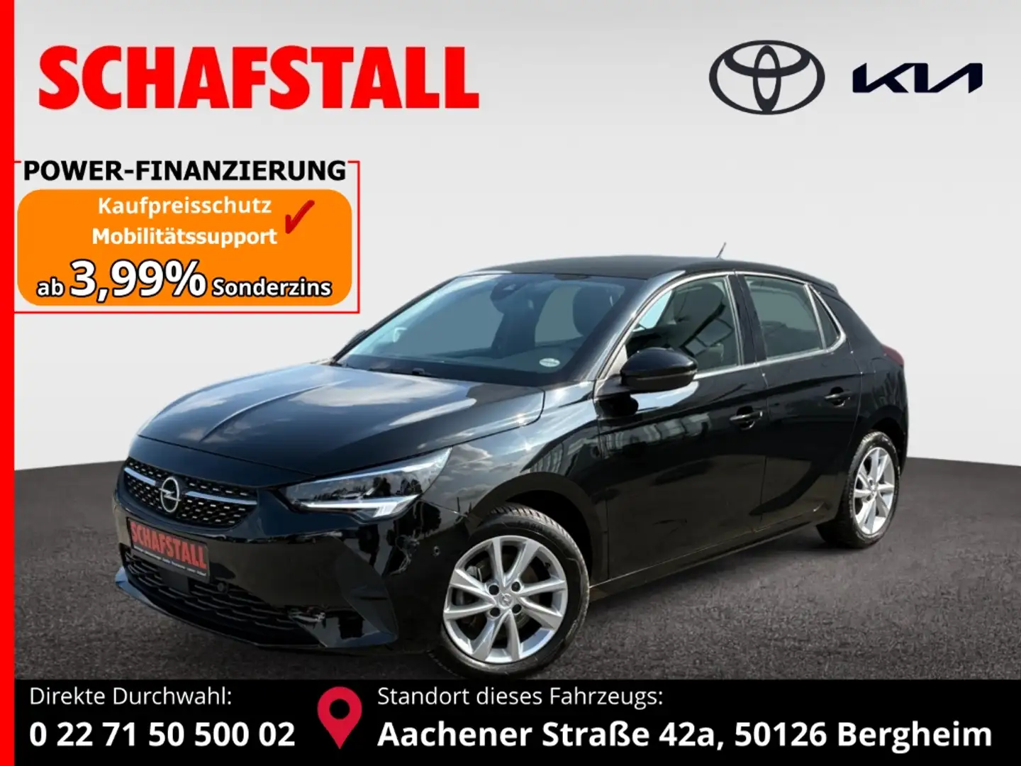 Opel Corsa F Elegance Turbo 1.2 wenig KM Carplay Sitzheizung Schwarz - 1