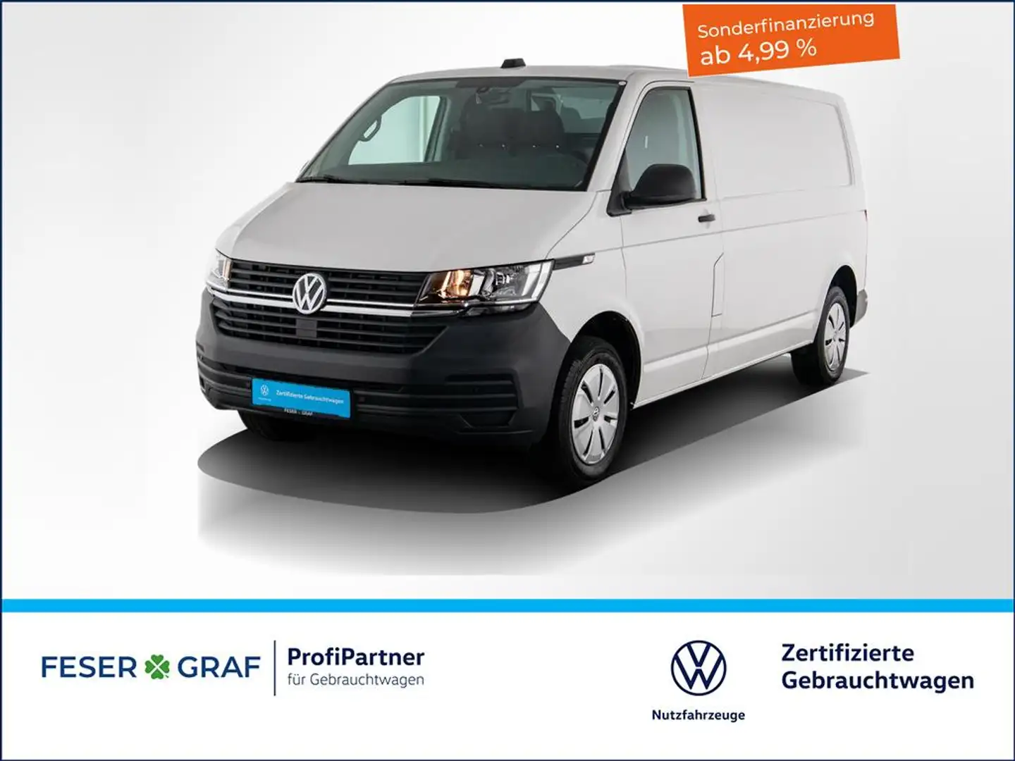 Volkswagen T6.1 Transporter 6.1 Kasten 2.0 TDI LR Sitzheizung PDC Klimaanlage Weiß - 1