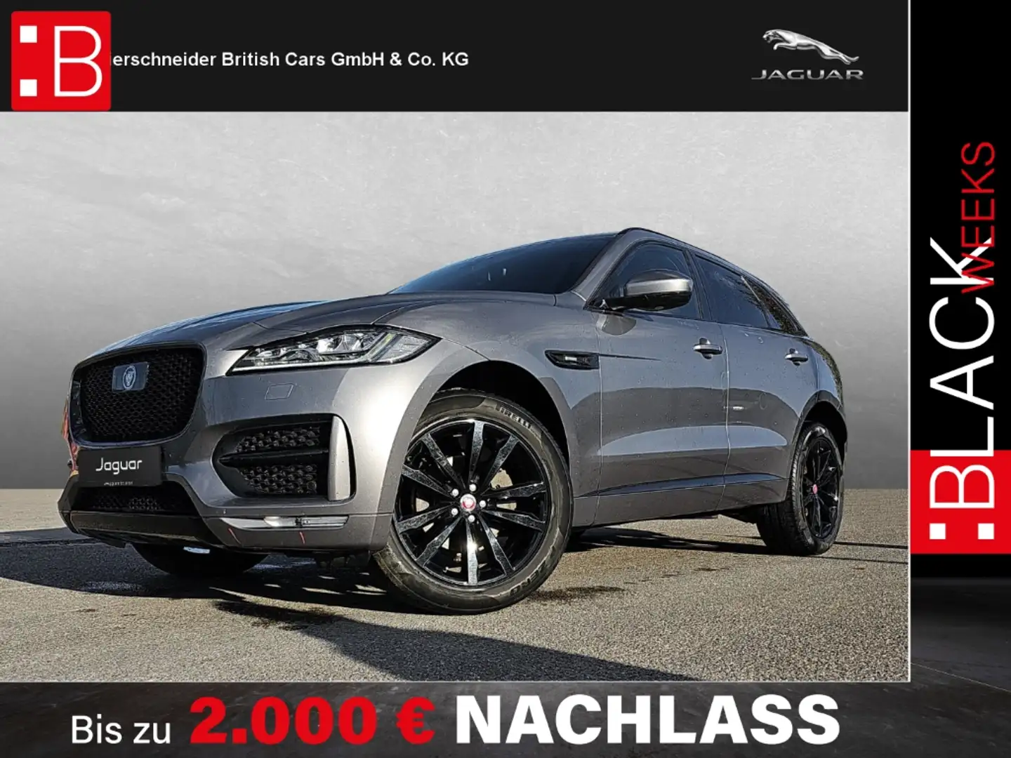 Jaguar F-Pace 20d AWD R-Sport ACC LED 20 MERIDIAN LEDER Grey - 1