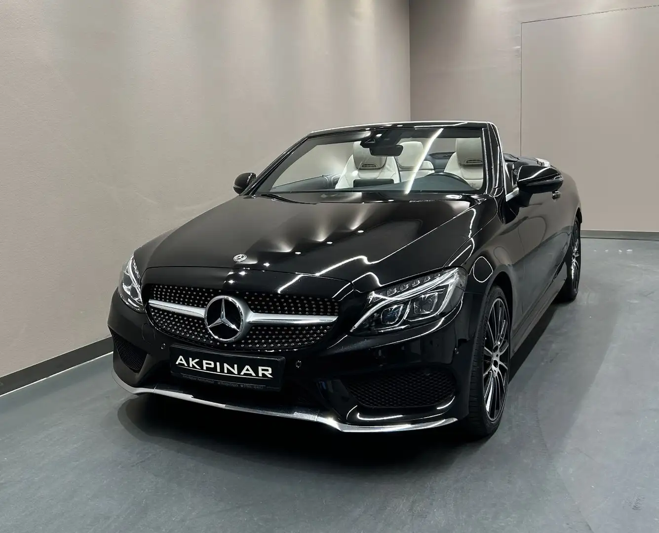 Mercedes-Benz C 400 C400 Cabrio 9G 4MATIC *AMG LINE*BURMESTER*DAB* Чорний - 2