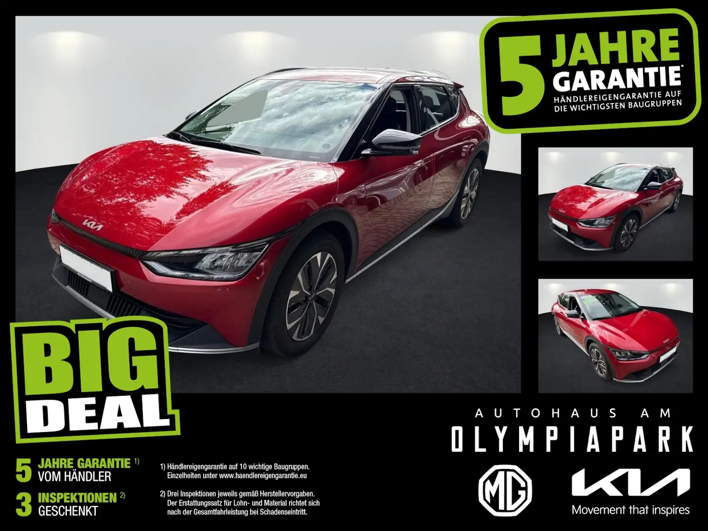 Kia EV6 LED*KLIMAAUT.*USB*KAMERA*NAVI*APPLE-CARPLAY Rot - 1