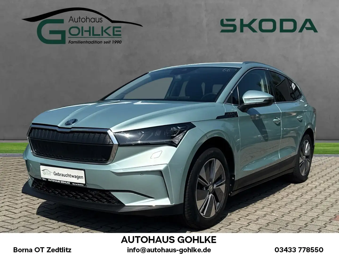 Skoda Enyaq iV 60 132 kW*Matrix-LED*Navi*elektr. Heckk Klima Ezüst - 1