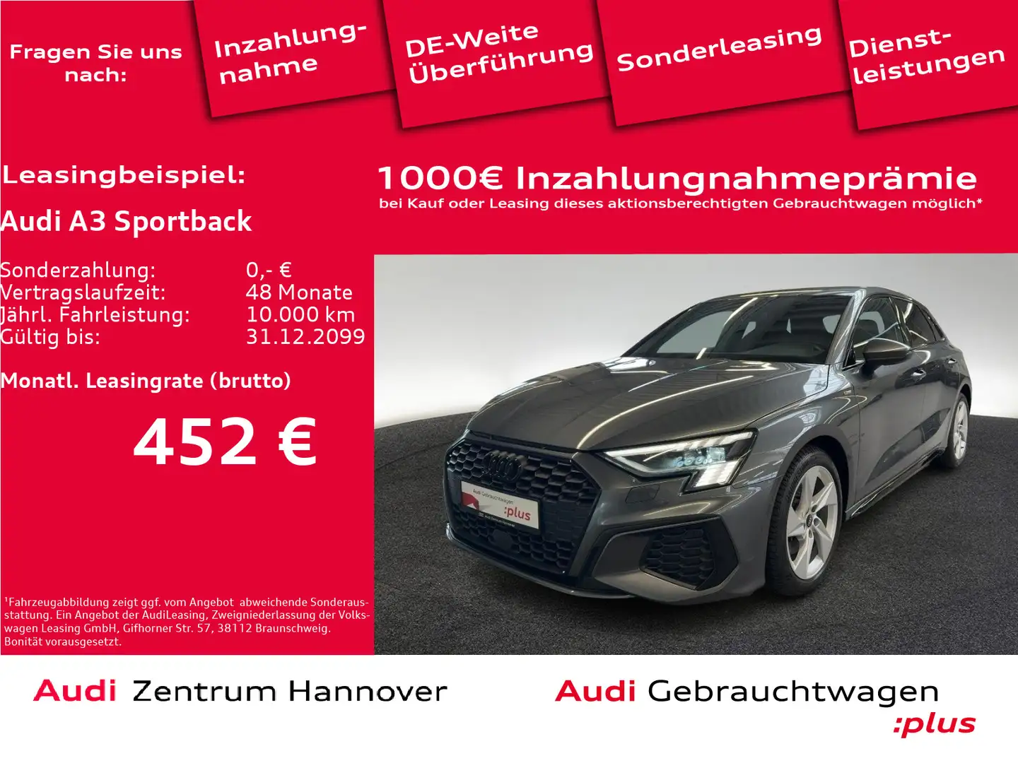 Audi A3 S line 35 TFSI S-Line Matrix ACC vi Grau - 1