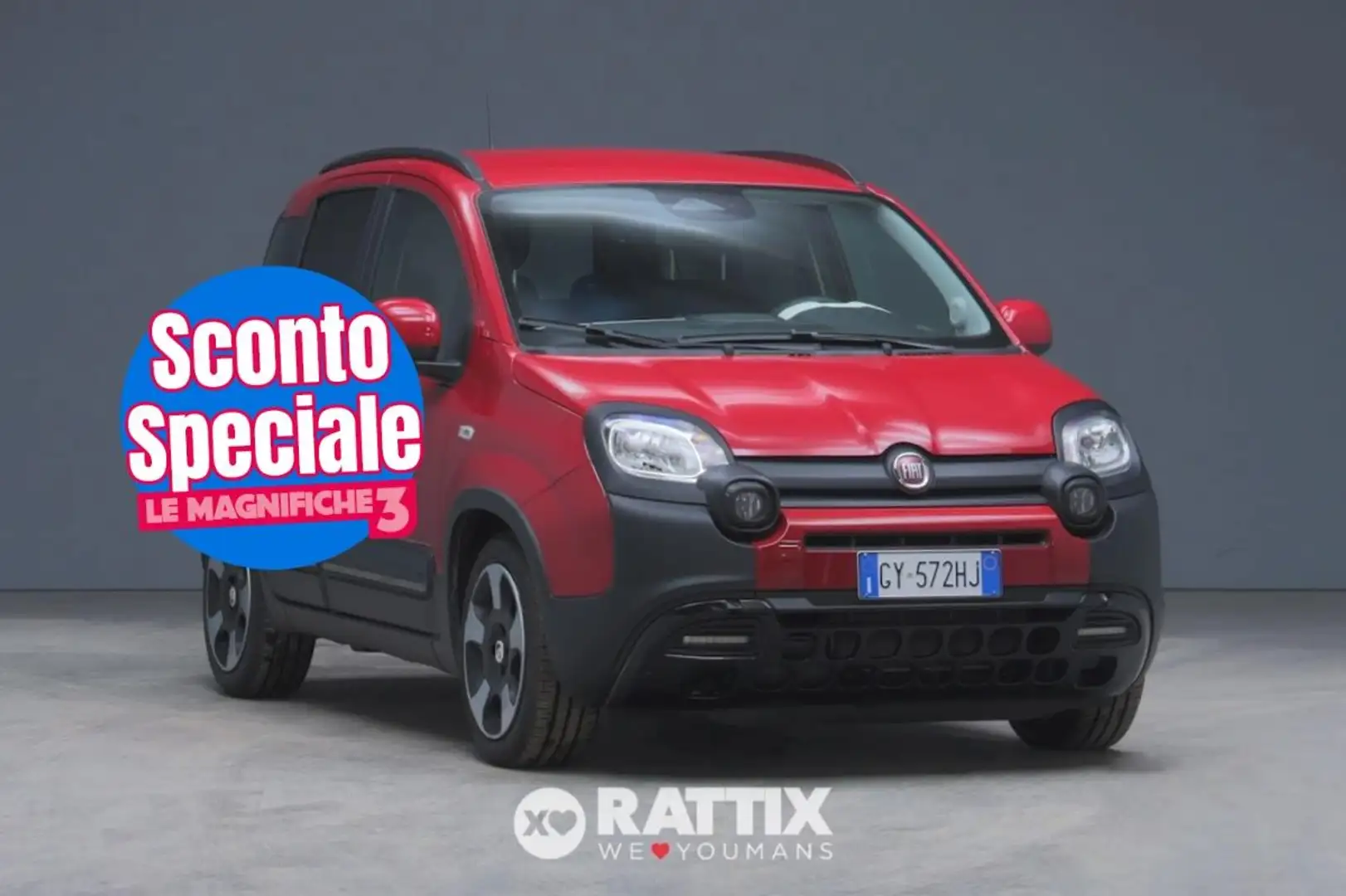 Fiat Panda Pandina 1.0 Firefly Hybrid 70CV Cross Rouge - 1