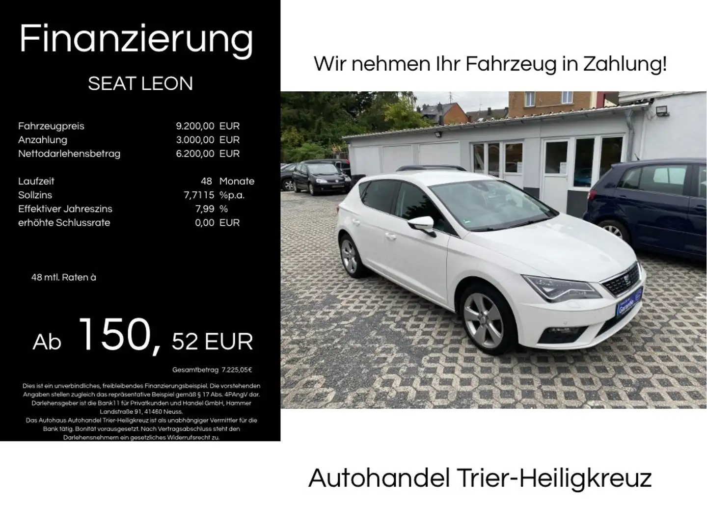 SEAT Leon Xcellence - Garantie, HU 7/27, SitzH, LED, 8 Reif. Weiß - 1