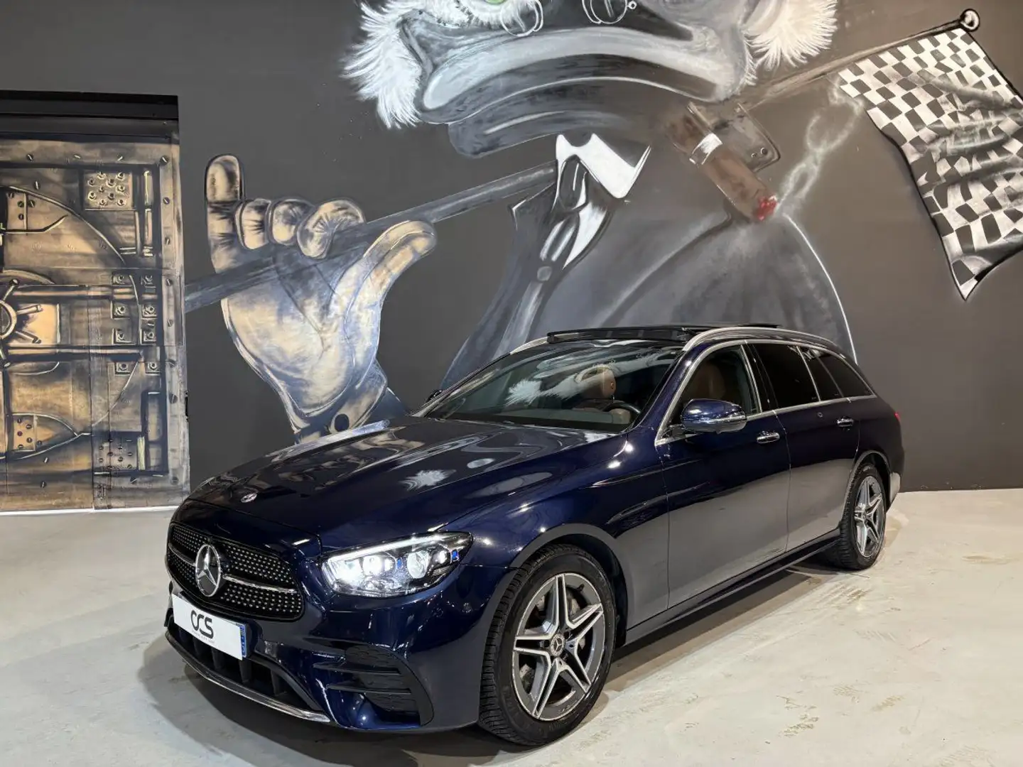 Mercedes-Benz E 300 Break 300 DE AMG LINE Toit ouvrant / TVA récupérab Bleu - 2