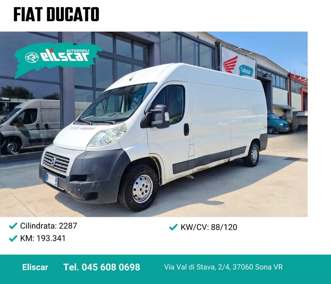 Fiat Ducato 2.3 Furgone JTD Bianco - 1