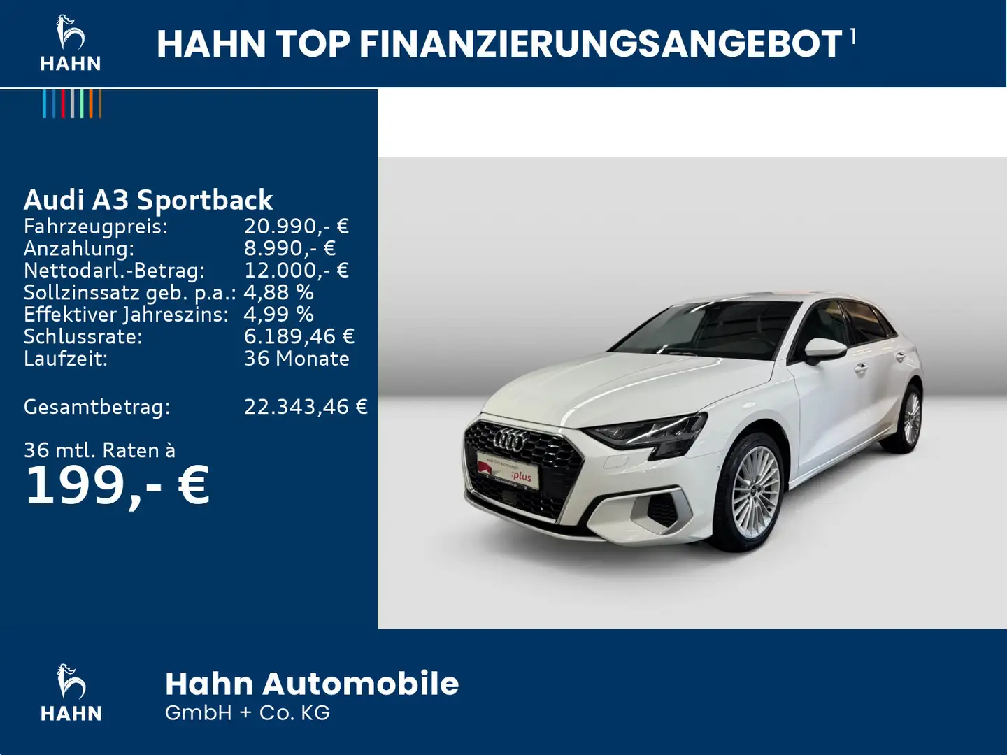 Audi A3 30 TDI advanced Carplay Tempo Sitzh Weiß - 2