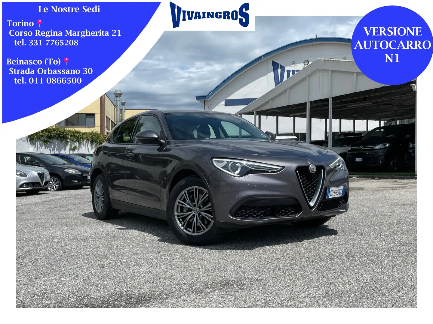 Alfa Romeo Stelvio 2.2 TDI Business RWD 160CV / AUTOCARRO N1 Gris - 1