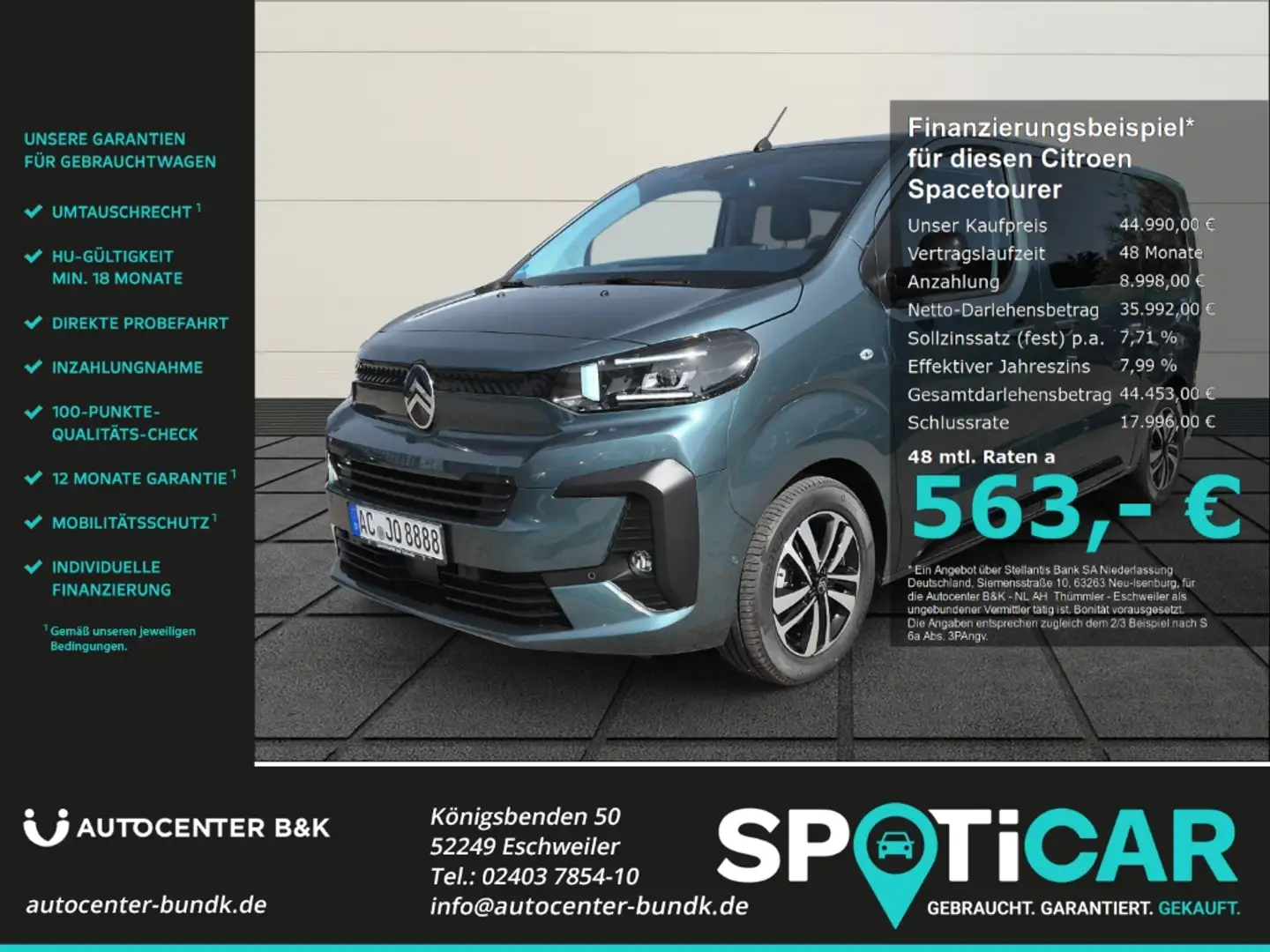 Citroen Spacetourer Max M Diesel 180 Automatik 8-Sitzer AHK Standheizu Grün - 1