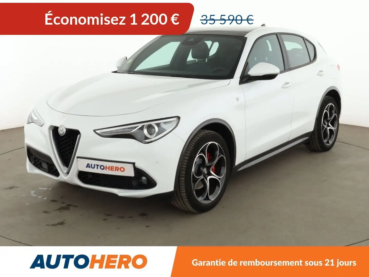 Alfa Romeo Stelvio 2.2 Diesel Q4 Ti AT8 Blanc - 1
