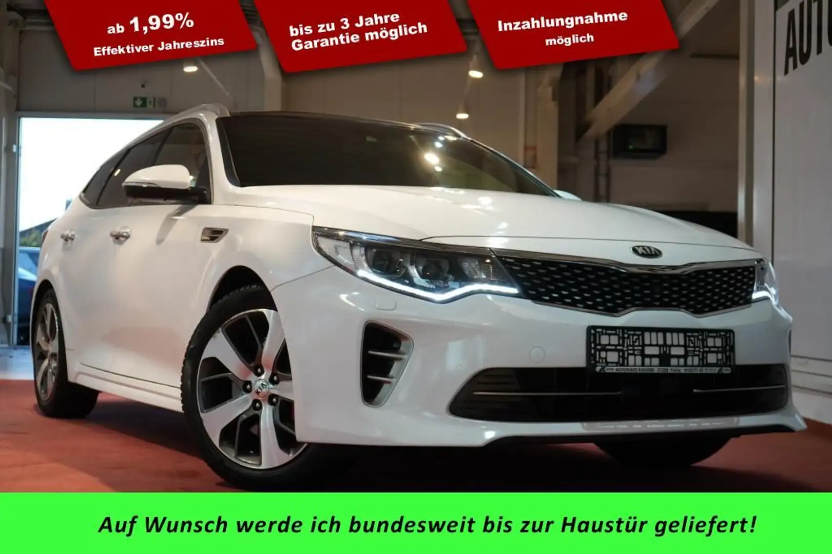 Kia Optima 2.0 Sportwagon GT *LED* Zwart - 1