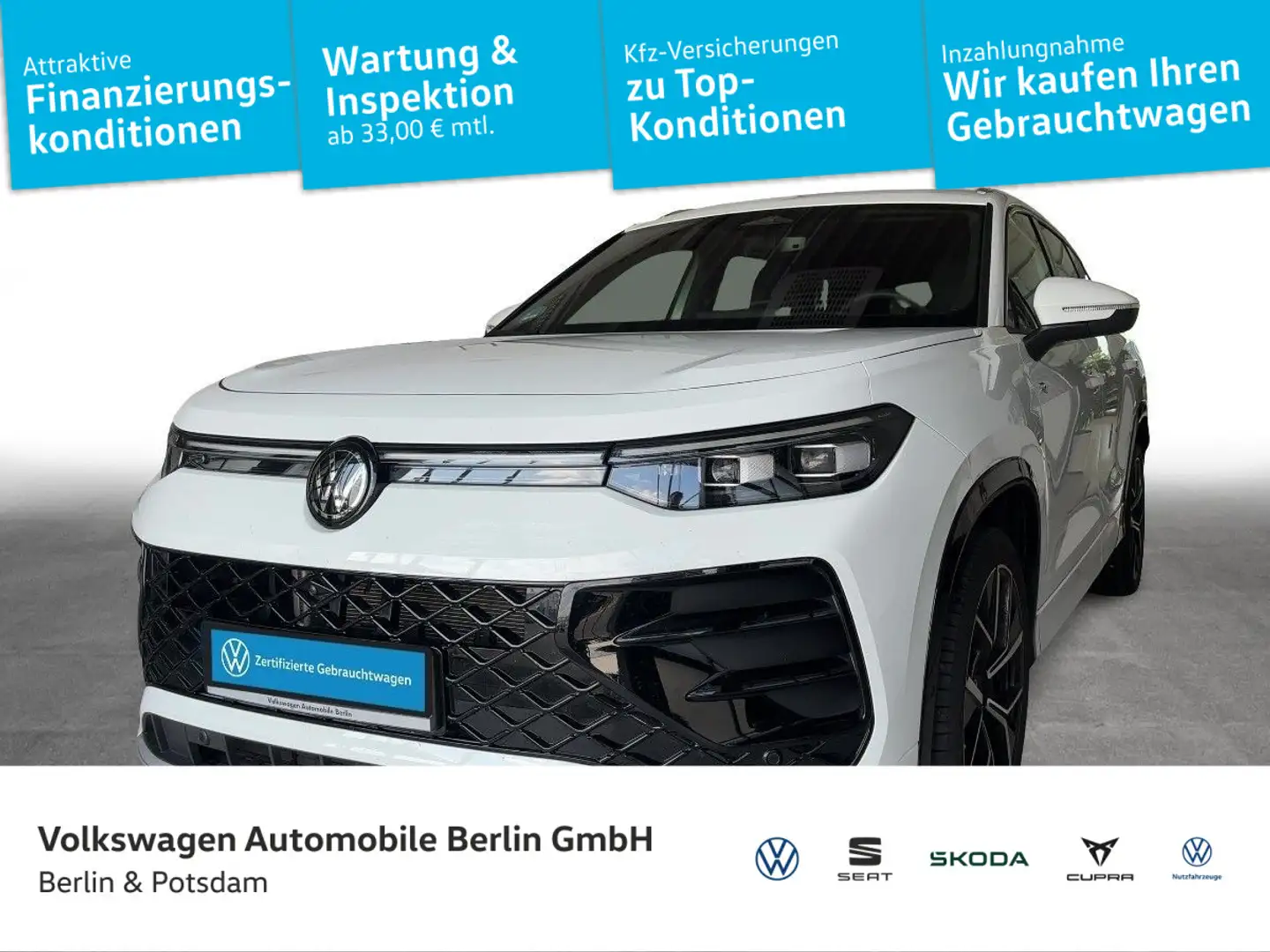 Volkswagen Tayron R-Line 2,0 TDI DSG 4MOTION Navi Kamera AH Weiß - 1