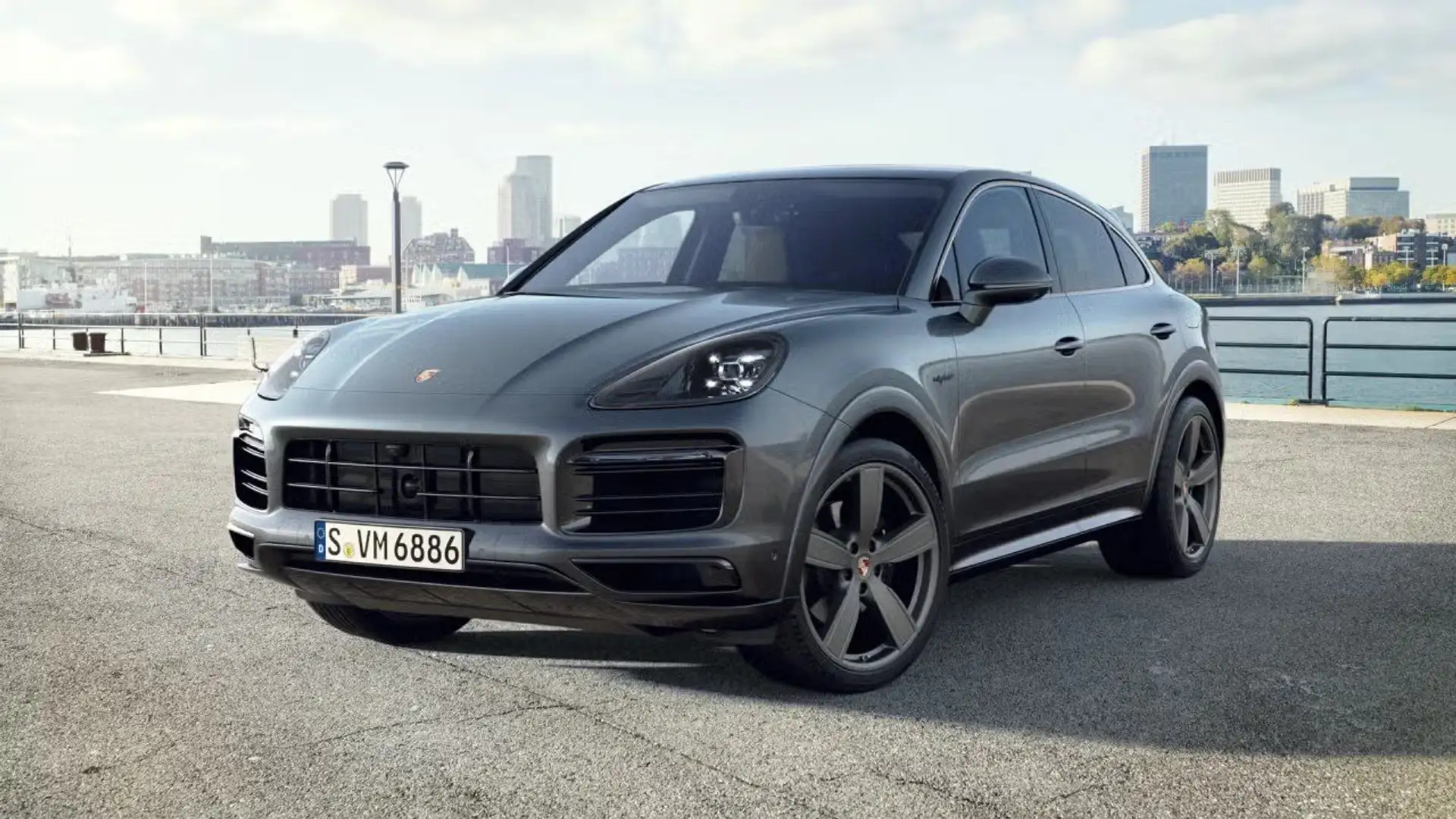 Porsche Cayenne E-Hybrid Coupé Sport Design Paket Gris - 1