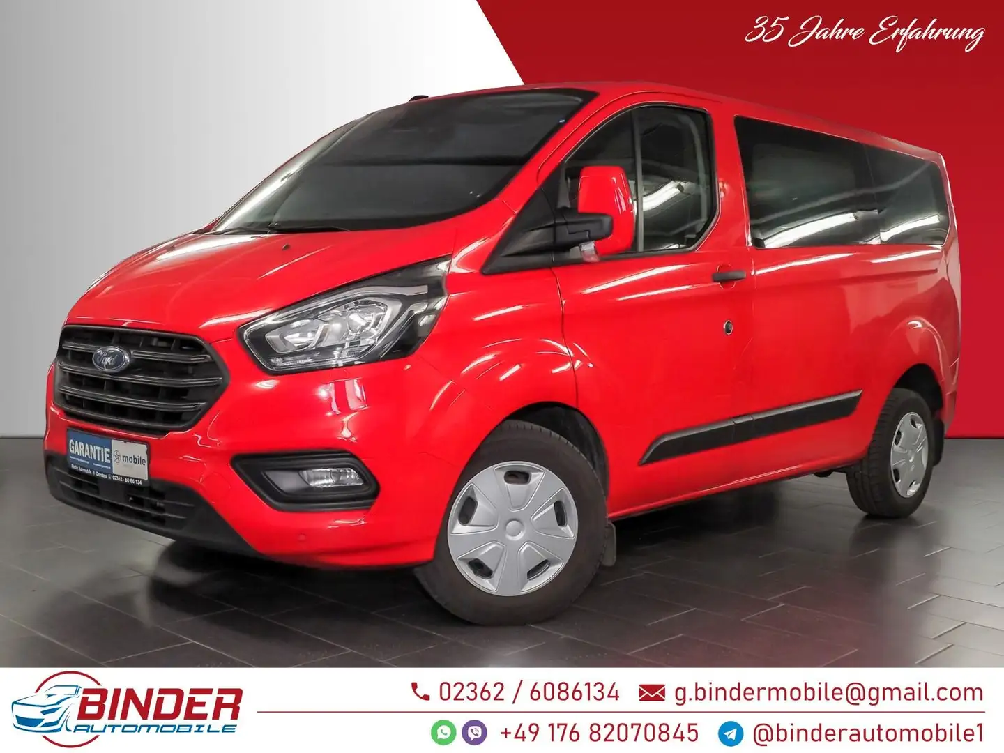 Ford Transit Custom 320 Trend*9 SITZE*GARANTIE*TOP* Rot - 1