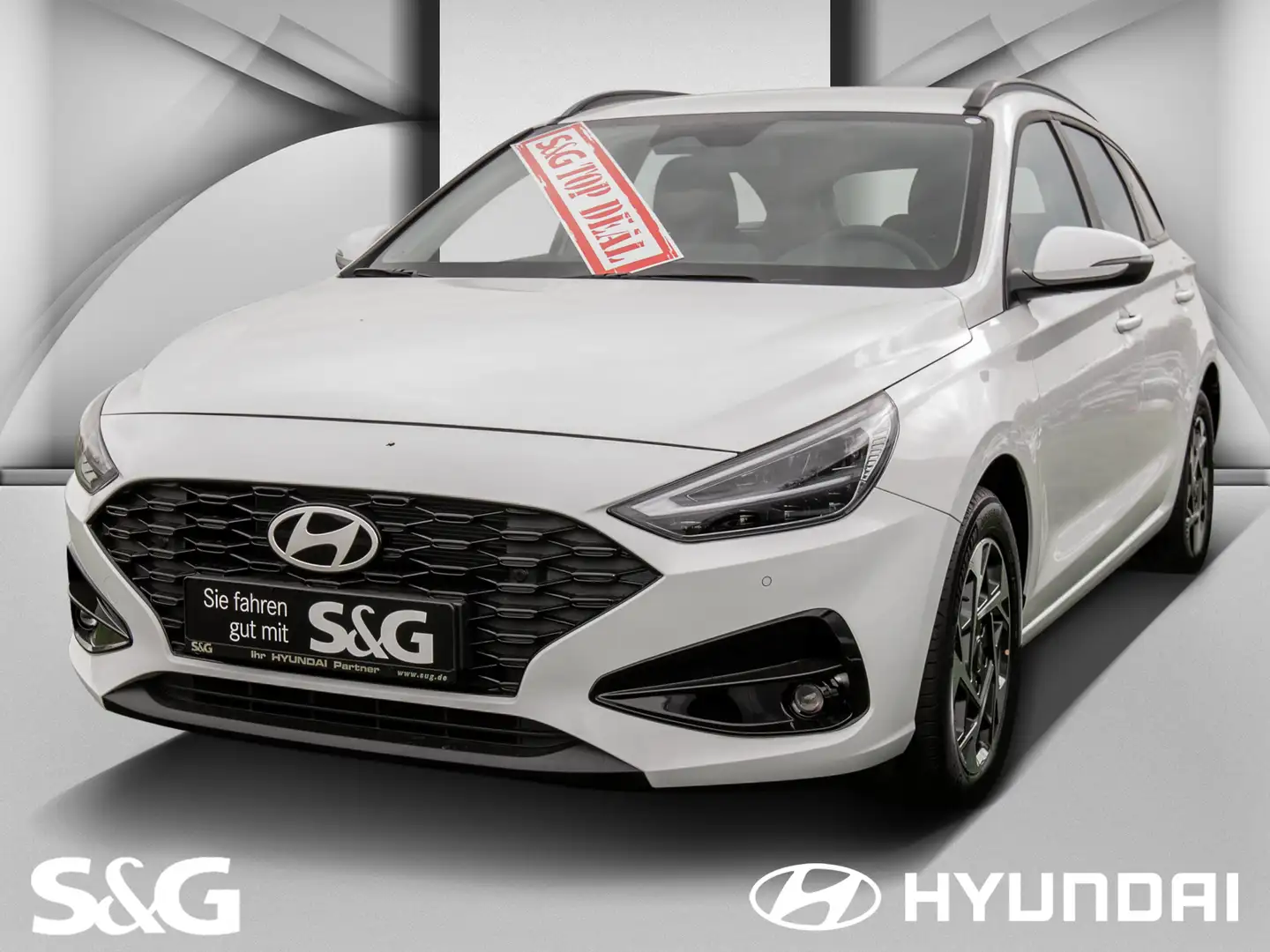 Hyundai i30 KOMBI+KAMERA+LED+CARPLAY/ANDROID AUTO+SOFORT Blanc - 1