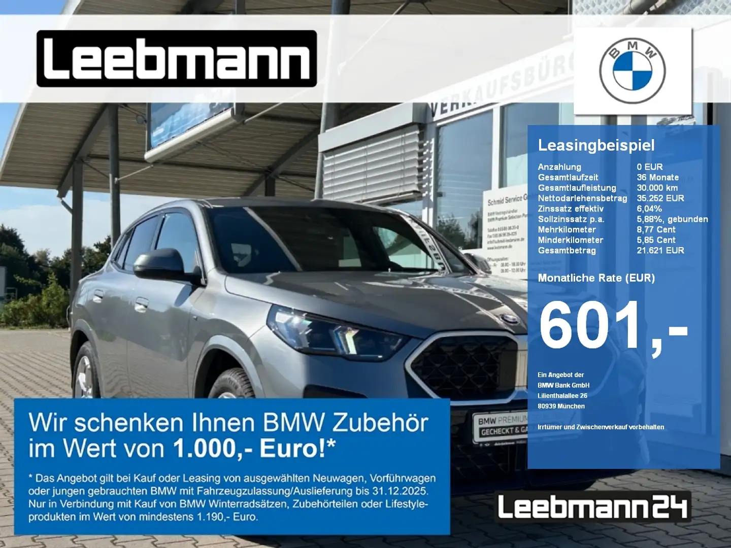 BMW X2 X2 sDrive20i M-Sport AHK/ACC GARANTIE bis 12/29 Grau - 1