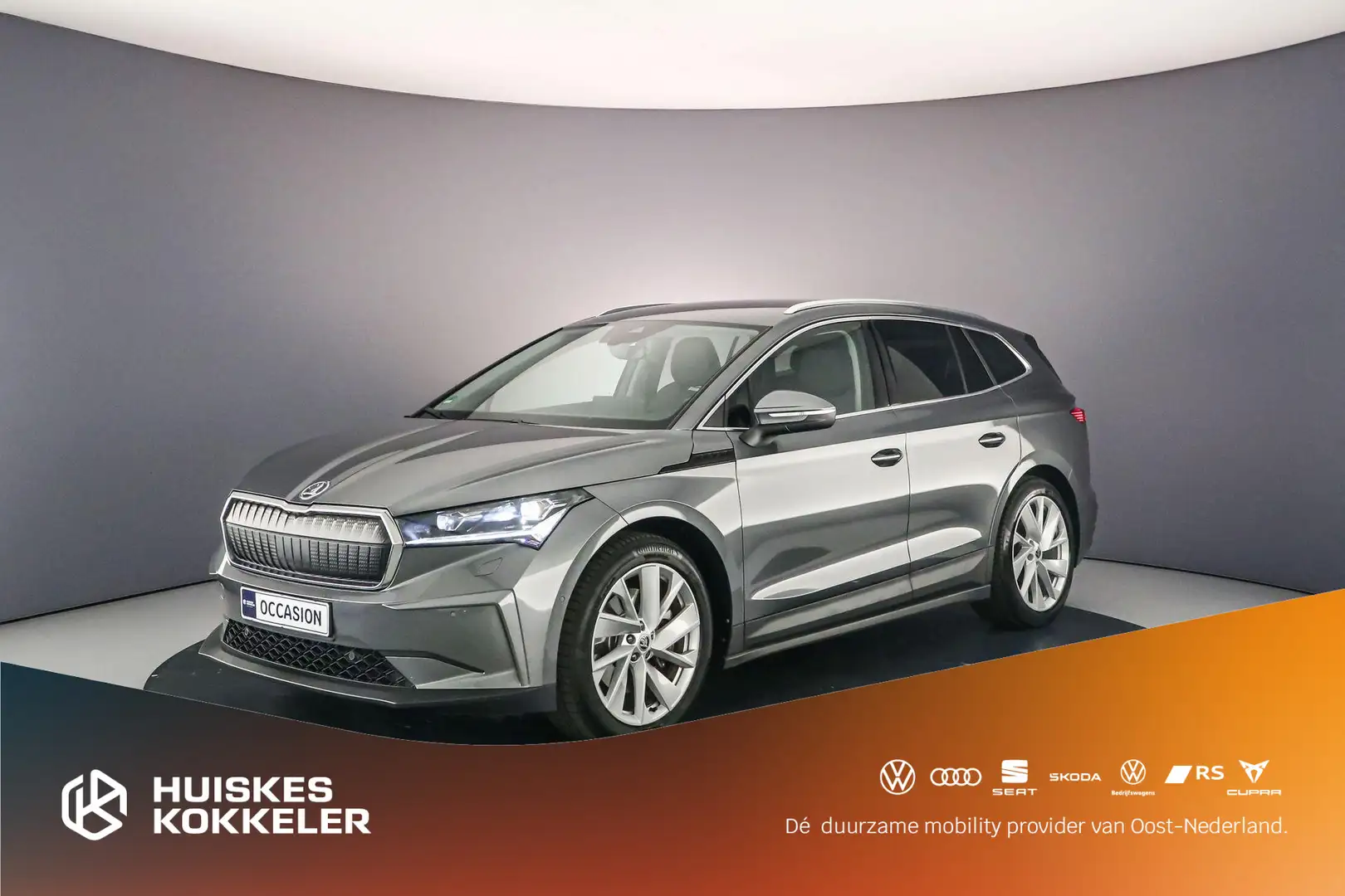 Skoda Enyaq iV 80 204pk Automaat Warmtepomp, Achteruitrijcamer Grijs - 1