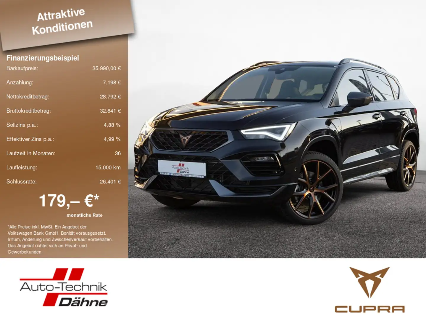 CUPRA Ateca 1.5 TSI KLIMA SHZ NAVI AHK ACC LED Negro - 1