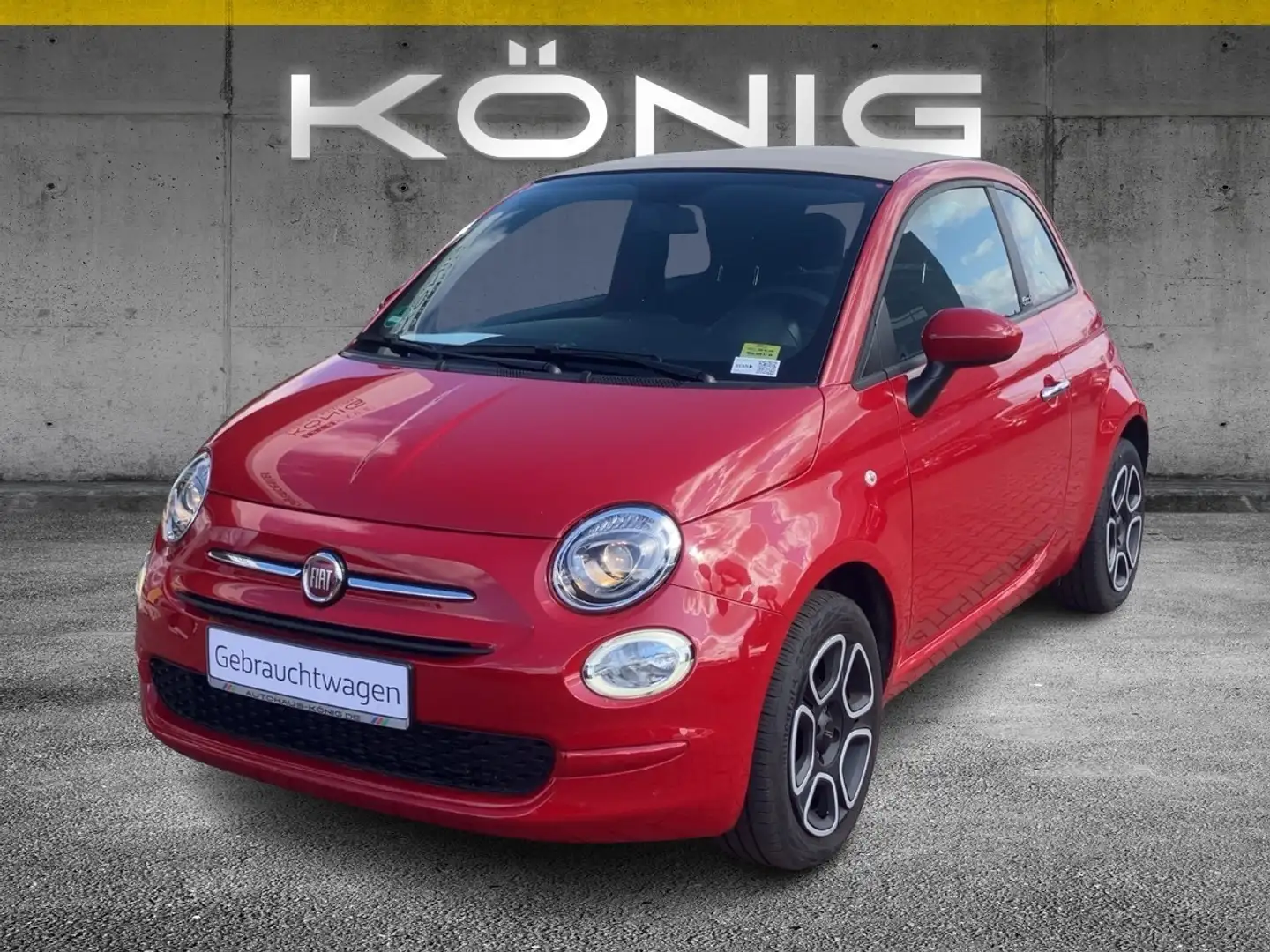 Fiat 500C Cabrio Club 1.0 Klima*Tempomat*CarPlay Rot - 1