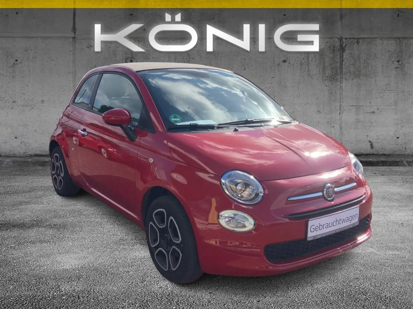 Fiat 500C Cabrio Club 1.0 Klima*Tempomat*CarPlay Rot - 2