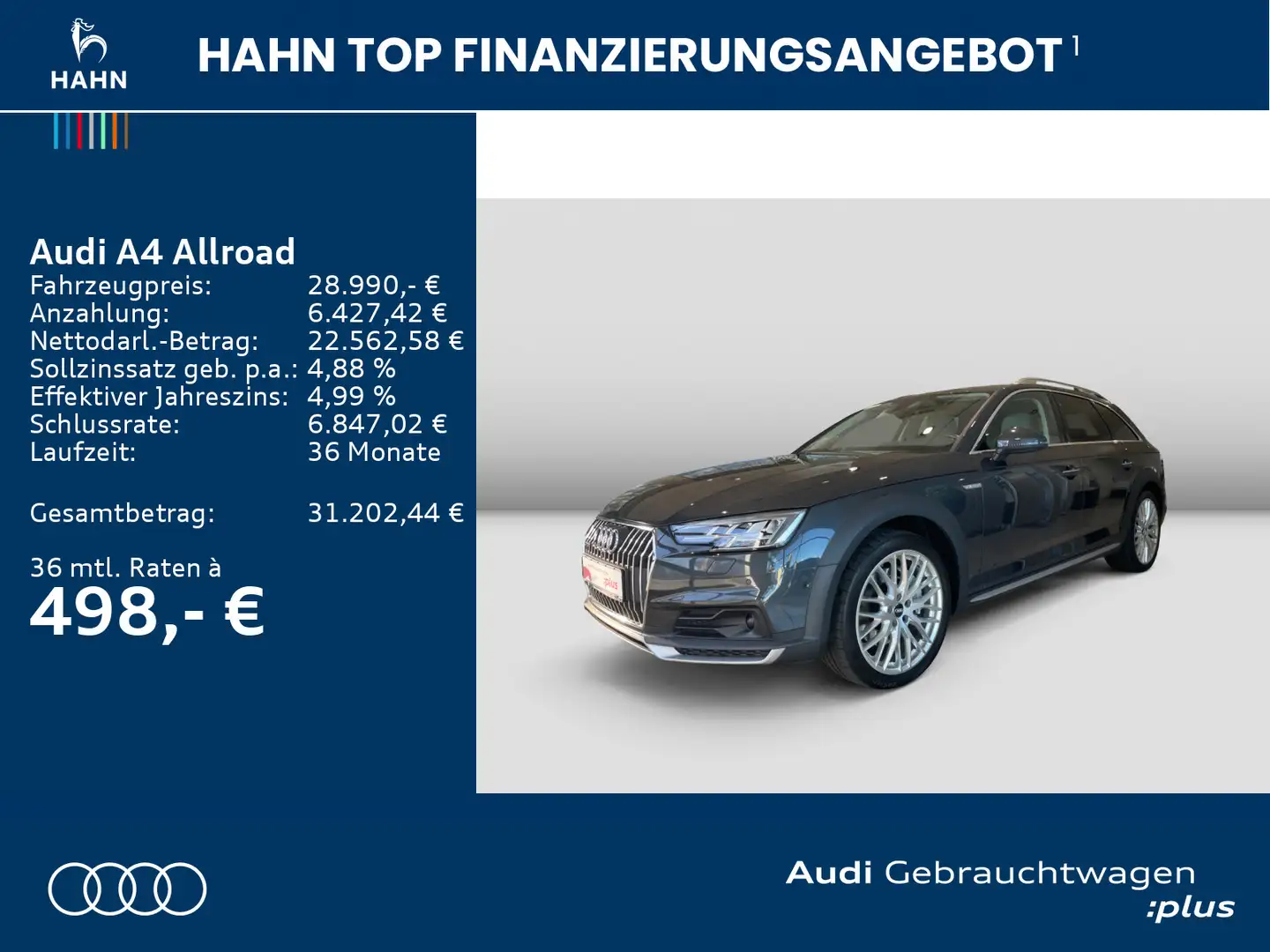 Audi A4 allroad A4 allroad quattro 3.0TDI Matrix HUD B&O CAM AHK Grijs - 2