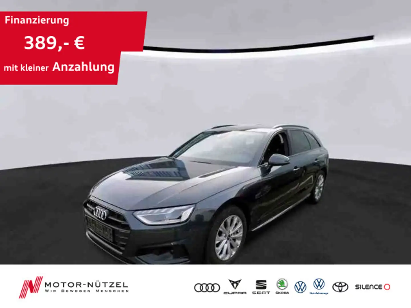 Audi A4 40 TFSI QU S-TR 5JG+LED+NAV+ACC+AHK-Vob Grau - 1
