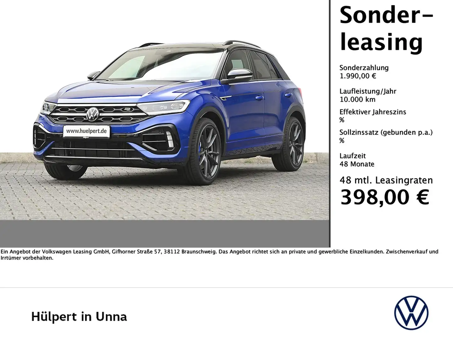 Volkswagen T-Roc R 4X4 AKRAPOVIC PANO BLACKSTYLE eKLAPPE Blau - 1