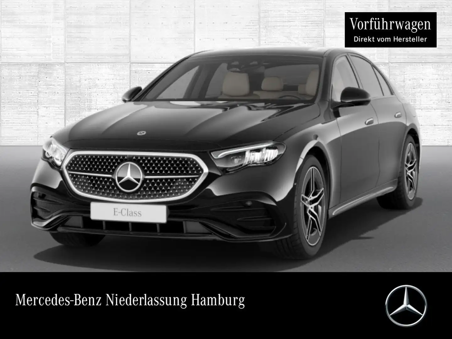 Mercedes-Benz E 300 e AMG Fahrass Pano Burmester Distr. HUD LED Schwarz - 1