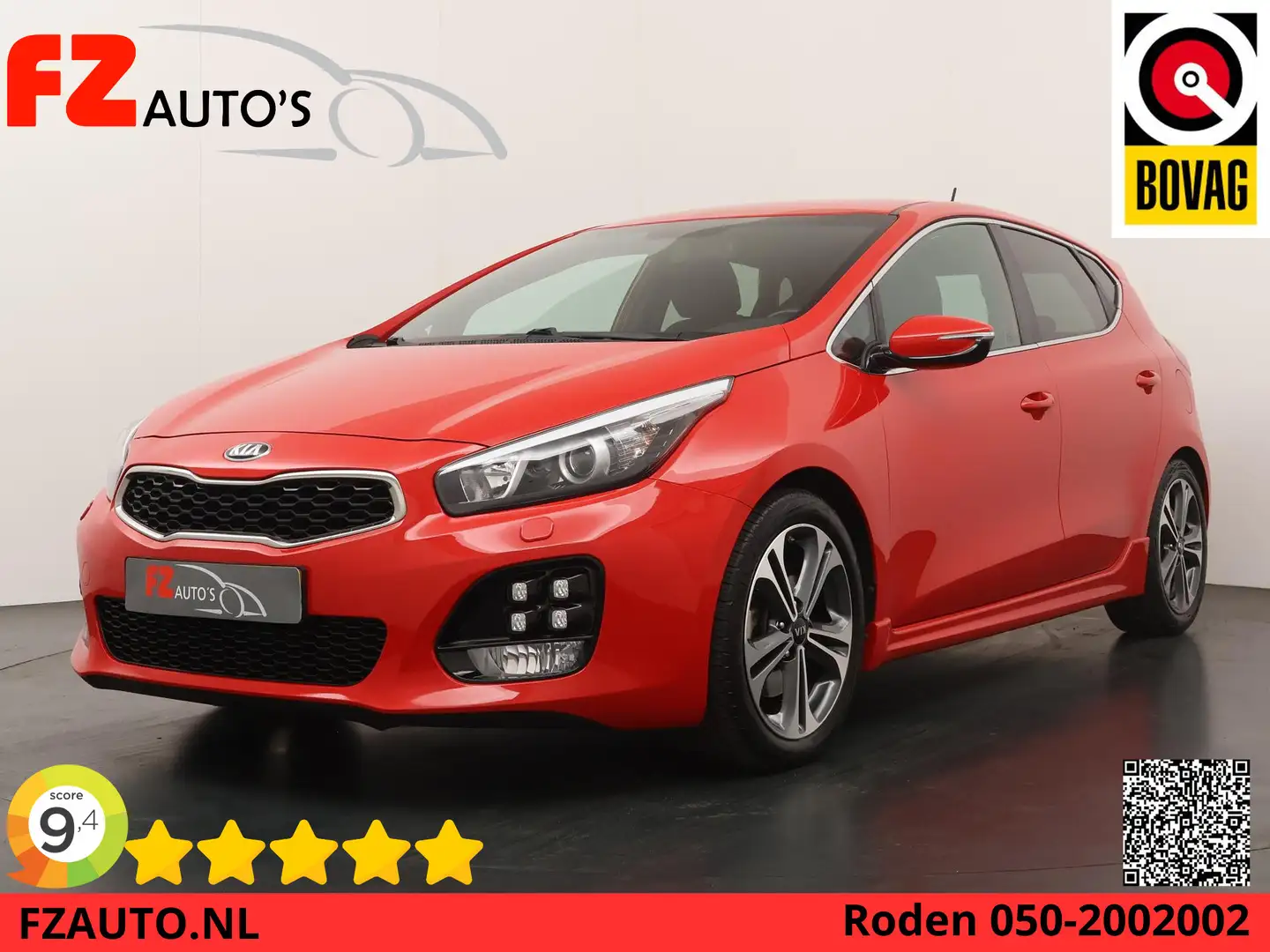 Kia Ceed / cee'd 1.0 T-GDi GT-Line - Navigatie - Airco - Trekhaak - Rood - 1