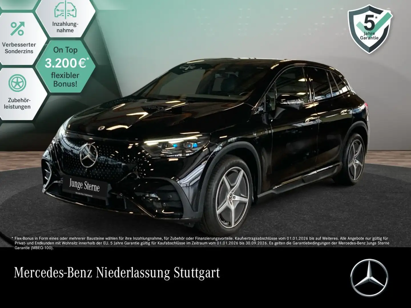 Mercedes-Benz EQE SUV EQE 350 AMG+NIGHT+PANO+360+AHK+BURMESTER+KEYLESS Noir - 1