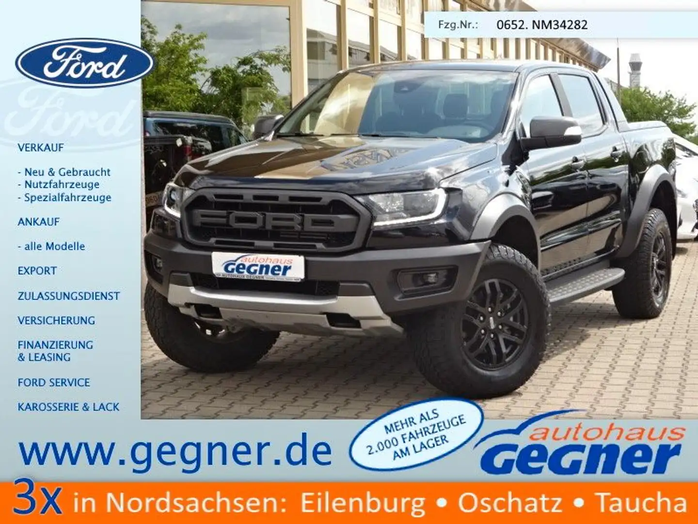 Ford Ranger Doka 212PS Autm. 4x4 Raptor Navi Xenon Noir - 1
