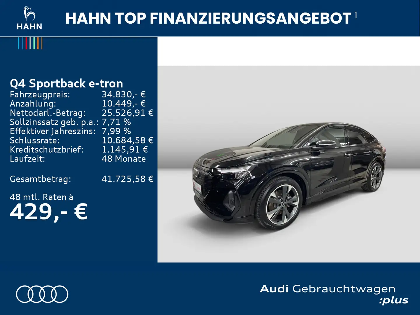 Audi Q4 e-tron Q4 Sportback 35 e-tron S-line ACC Privacy CAM Schwarz - 2