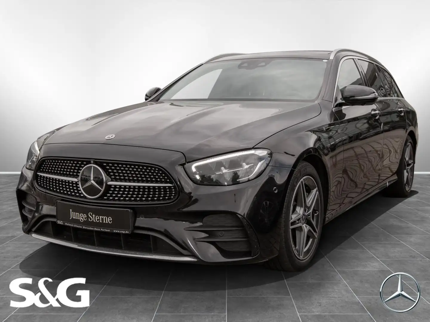 Mercedes-Benz E 400 d 4M T AMG MBUX+360°+Pano+AHK+HUD+LED+18 Schwarz - 1