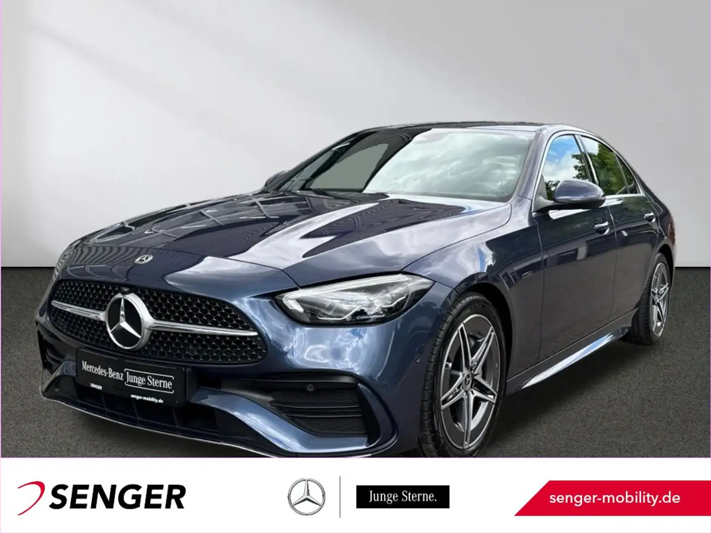 Mercedes-Benz C 220 d AMG Distronic Rückfahrkamera LED AHK Bleu - 1