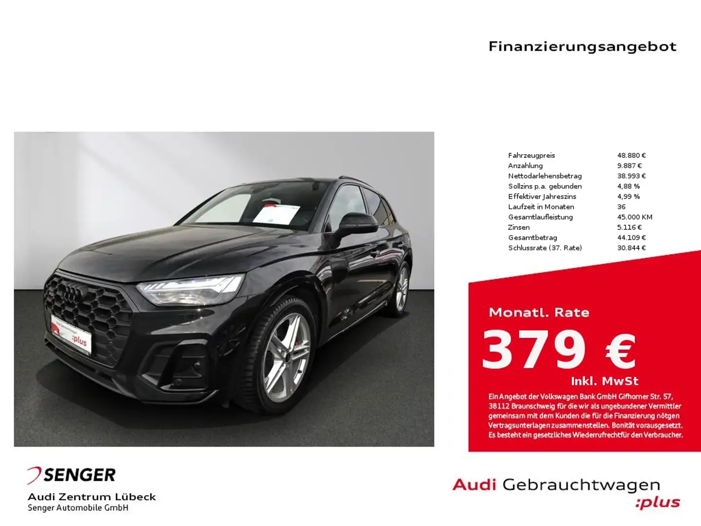 Audi SQ5 TDI Tiptronic Pano Matrix Navi Standhzg HuD Schwarz - 1
