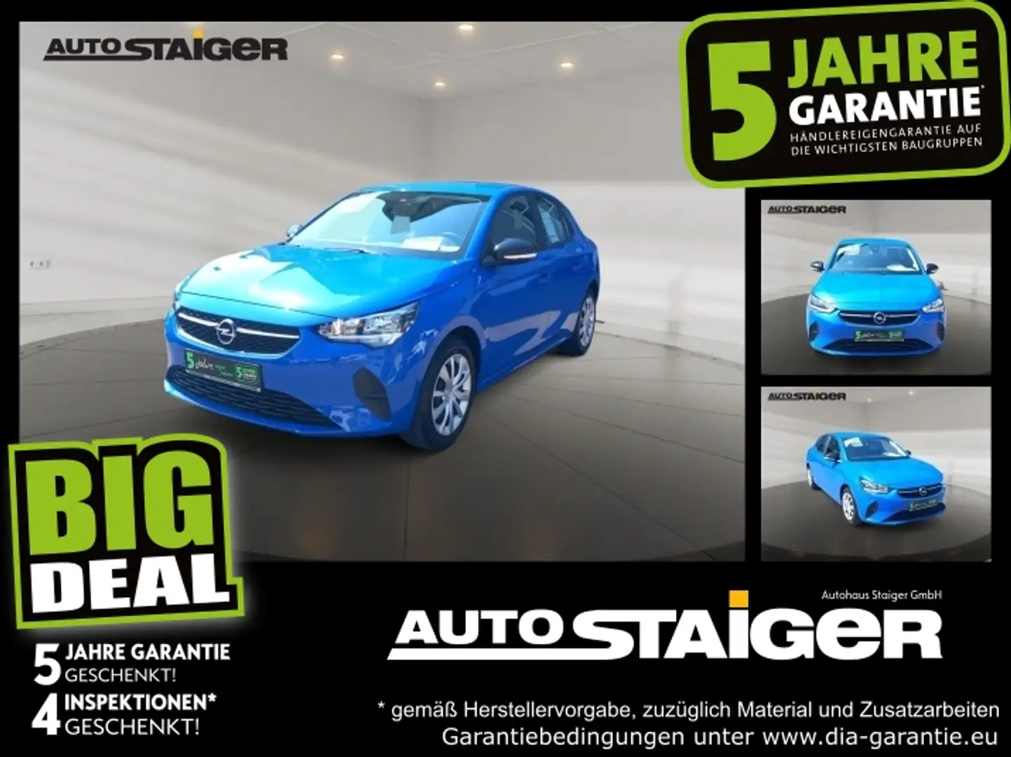 Opel Corsa F 1.2 Turbo Edition Klima, Navi, PDC, SHZ Blau - 1