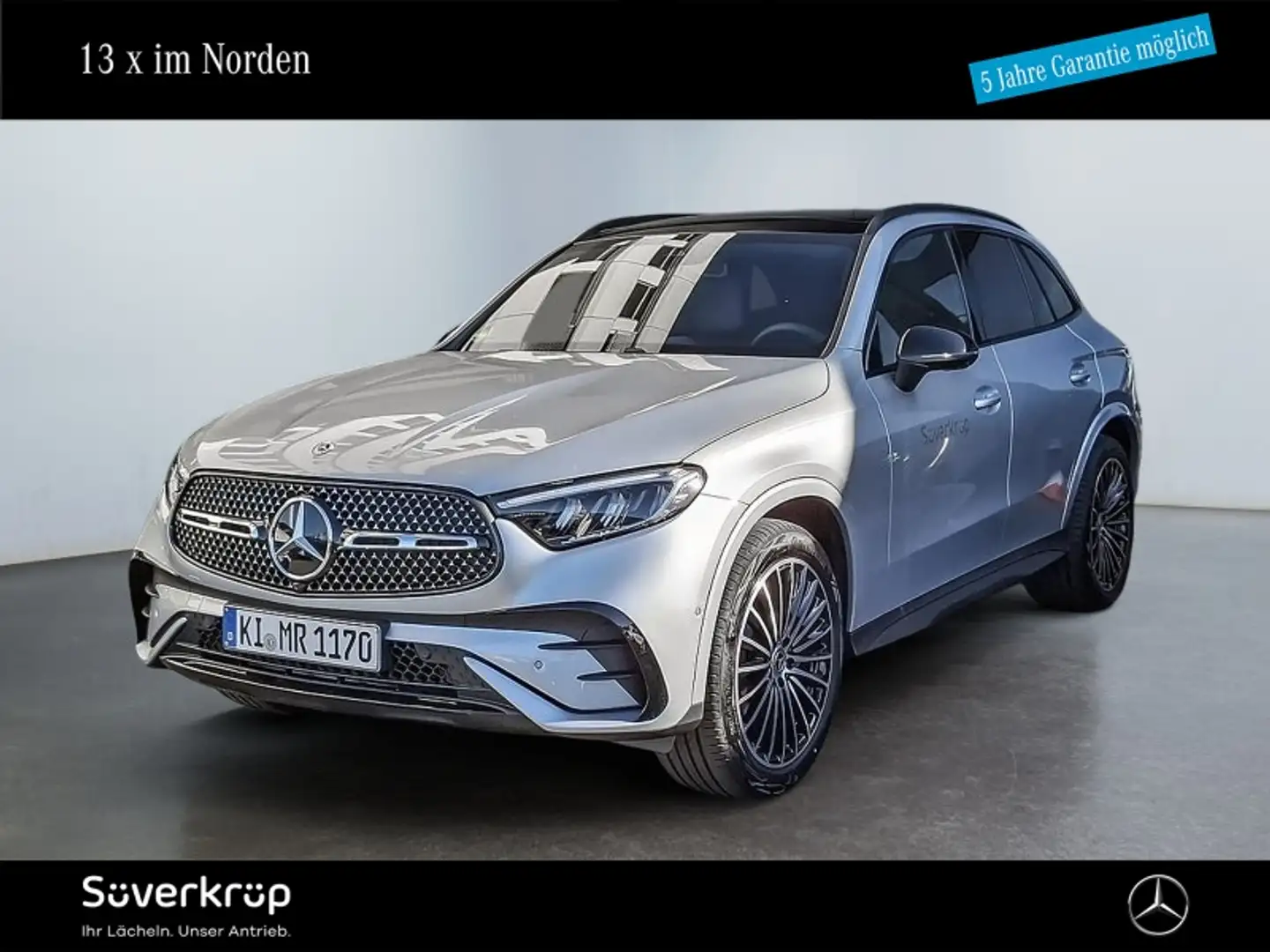 Mercedes-Benz GLC 200 d 4M AMG NIGHT SPUR PANO AHK DISTR 360 Argent - 1