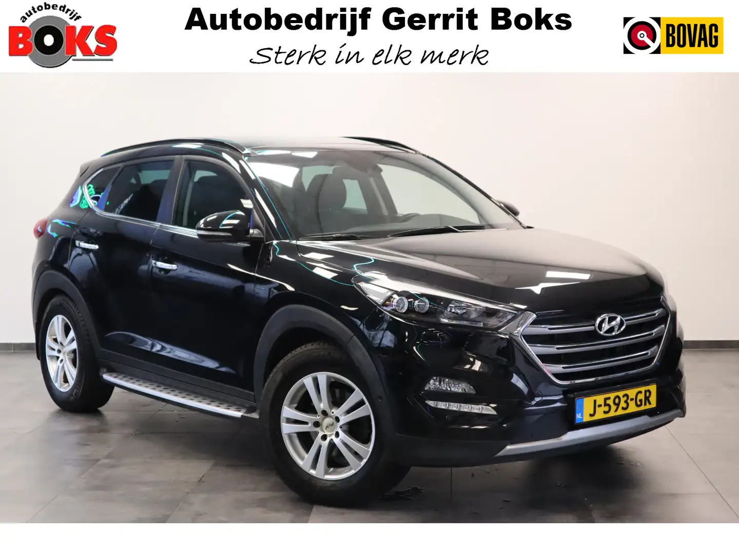 Hyundai TUCSON 1.6 T T-GDI 4WD 177 PK 4WD GDI  Panoramadak  17 in Zwart - 1